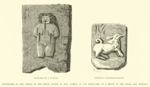 Sculptures de la période des Incas, trouvées par l